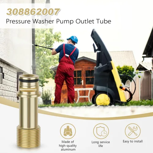 Miniatura 4 de Tubo de salida de agua 308862007 Conjunto de tubo de salida de bomba compatible con lavadora a presión Ryobi RY141600