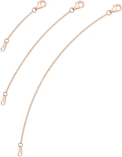 Miniatura 36 de Extensores de cadena dorada para collares, extensiones de pulsera de plata de ley, extensor de collar dorado para mujer, juego de 3 piezas, 1, 2, 3