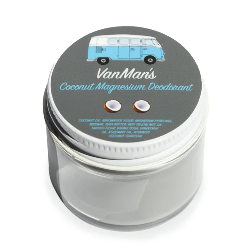Vanman’s - Desodorante hecho a mano de coco y magnesio - Control del olor para las axilas - Desodorante de rutina para mujeres y hombres - Productos