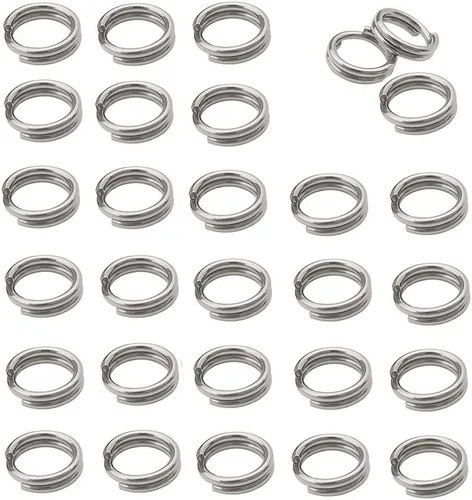 Miniatura 11 de 600 anillos de acero inoxidable para saltar de doble bucle, mini conectores para hacer joyas, collares, pulseras y aretes (0.028 x 0.197 in-12648)