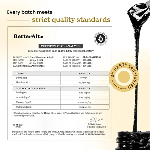 Miniatura 6 de Better Alt Paquete de 1 resina Shilajit pura del Himalaya, 75 porciones de grado dorado de alta potencia para impulso de energía y apoyo