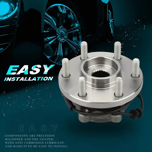 Miniatura 5 de IRONTEK 515065x2 Conjunto de cojinete de rueda delantera y cubo con ABS para 2005-2015 para Nissan Frontier/Xterra, Pathfinder 2005-2012, 2009-2012