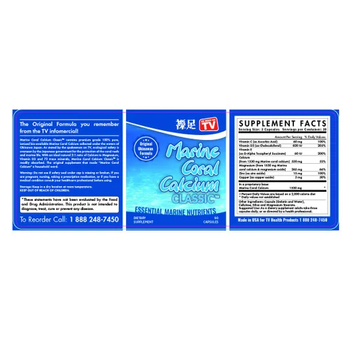 Miniatura 3 de Original Marine Coral Calcium Classic 1530 miligramos de la TV Infomercial