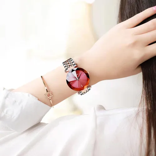 Miniatura 3 de SENRUD Relojes de moda para mujer, reloj de pulsera de malla de acero inoxidable de oro rosa, elegante, regalo para mujer, reloj de pulsera