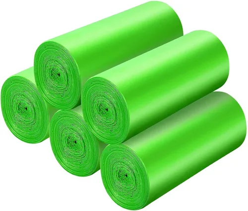 MAVGV Bolsas de basura pequeñas de 4 galones, 100 bolsas de basura fuertes para baño, bolsas de basura para el hogar, oficina, cocina (verde)