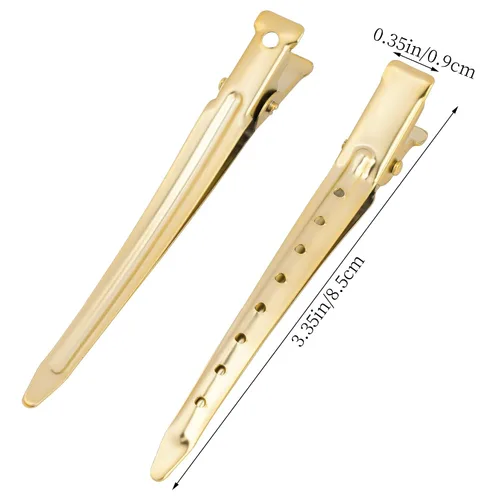 Miniatura 2 de Bantoye 48 pinzas de pato de 3.35 pulgadas a prueba de óxido de metal con agujeros para peinar el cabello, seccionar, rizar, colorear, multicolor 2