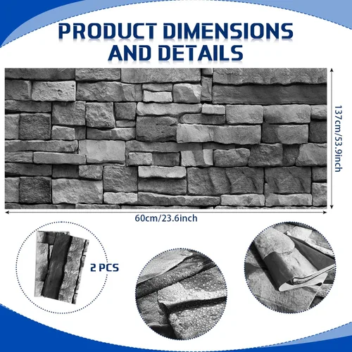 Miniatura 2 de Chuangdi 2 hojas de 4.5 x 9 pies, medieval, telón de fondo de pared de ladrillo de piedra de castillo, cortinas para puerta, mantel extraíble, foto