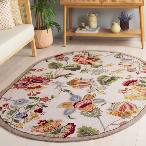 Miniatura 31 de SAFAVIEH Chelsea Collection - Alfombra decorativa de 2 pies 6 pulgadas x 4 pies, color marfil, lana de campo francesa enganchada a mano, ideal