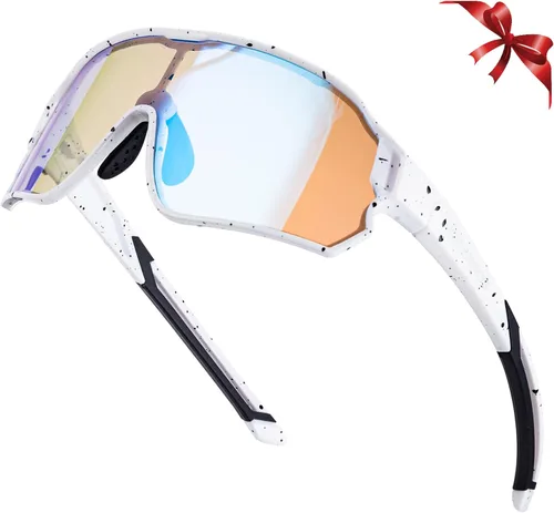ROCKBROS Gafas de sol deportivas fotocromáticas para niños y niñas, jóvenes, MTB Biking para niños de 8 a 14 años Amarillo