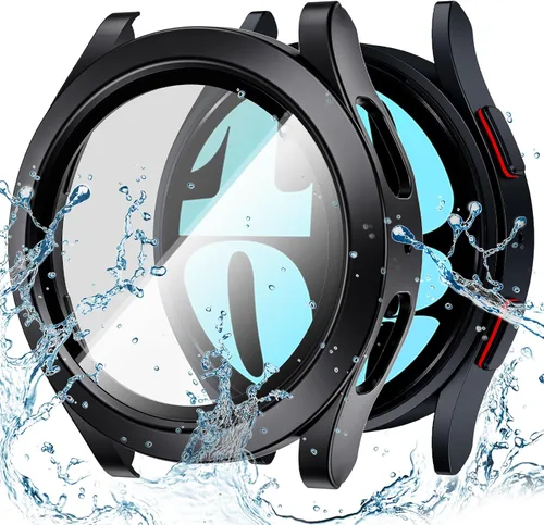 Miniatura 29 de Goton - Funda impermeable para Samsung Galaxy Watch 5 y 4 y FE, protector de pantalla de 40 mm con vidrio templado, 1 paquete de funda dura de PC