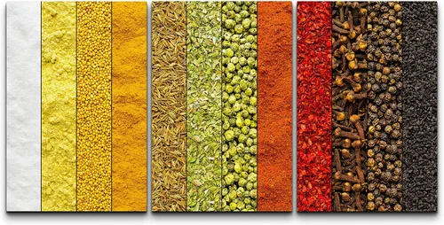 Miniatura 39 de wall26 Lienzo enmarcado para pared, juego de arte de hierbas, verduras y condimentos en madera, alimentos, fotografía cultural, realismo, paisaje