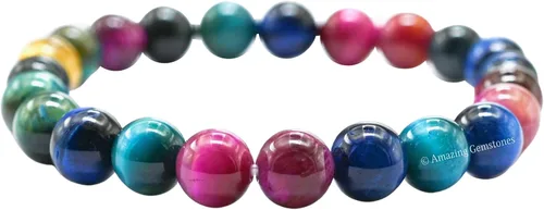 Miniatura 769 de Amazing Gemstone Pulsera de cristal para mujeres y hombres, pulsera de cristal curativo de protección, pulsera elástica con cuentas de piedras