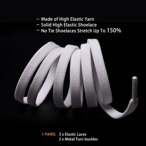 Miniatura 2 de anan520 Cordones elásticos para zapatos, cordones elásticos que no hay que amarrar, para zapatos de adultos y niños