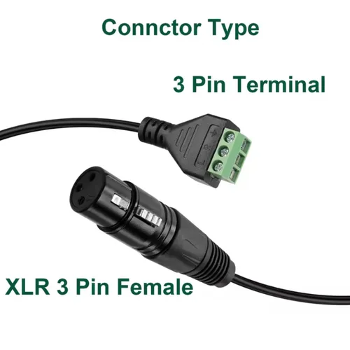 Miniatura 2 de 4 conectores XLR macho y hembra a cable de terminal de tornillo de 3 pines, adaptador de tornillo XLR de 3 núcleos con cable de 11.8 in