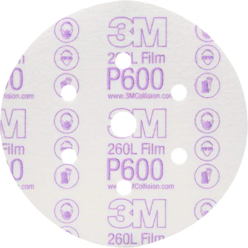 Miniatura 8 de 3M 17 Hookit - Disco de película para acabado, antipolvo, 6 pulgadas, P8., P600, 3