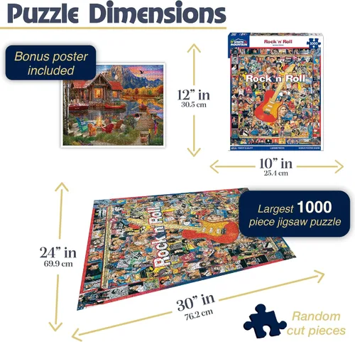 Miniatura 2 de White Mountain Puzzles Rock 'N Roll - Rompecabezas de 1000 piezas
