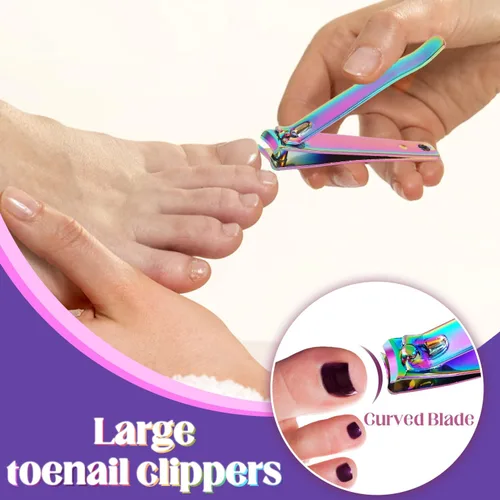 Miniatura 5 de Rocutus Tijeras de uñas portátiles para adultos, pedicura, cortaúñas para el hogar, tijeras pequeñas para manicura de pies, herramientas de manicura