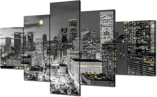 Miniatura 25 de Cawpom Louisiana Arte de Pared en Lienzo, 60x32 pulgadas, Impresión en Lienzo, Cuadros de Nueva Orleans Decoración de Pared, Puente Crescent City