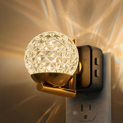 Miniatura 46 de Luz nocturna para enchufar en la pared, regulable, con sensor crepuscular, 3 colores de luz, blanco suave, blanco frío y ámbar, brillo ajustable