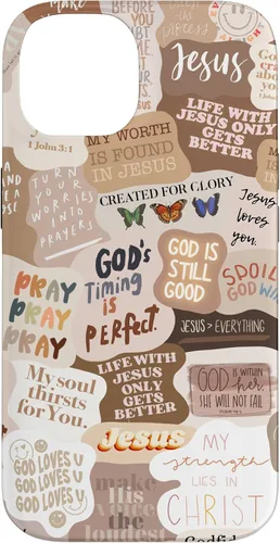 Miniatura 4 de Funda estética para iPhone 17 con frases positivas con versículos bíblicos cristianos