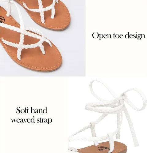 Miniatura 2 de Sandalias Trary estilo gladiador, con correas trenzadas, planas, para mujer