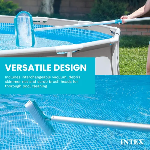Miniatura 4 de Kit de mantenimiento para piscina Intex Deluxe Pool Maintentance Kit para piscinas por encima de la tierra, Azul