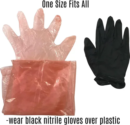 Miniatura 3 de Guantes de ciervo para aderezo con guantes largos y cortos para el intestino (negro/naranja, paquete de 3 (6 pares))