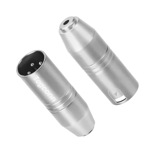 Miniatura 7 de XLR macho a 0.138 in hembra adaptador de cable, convertidor de conector TRS estéreo equilibrado de 2 pies, 3 pines (1/8 pulgadas)