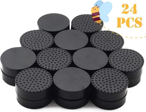 Miniatura 8 de Paquete de 24 patas invisibles para macetas con agarre antideslizante mejorado para plantas y flores, elevadores de macetas de goma sólida