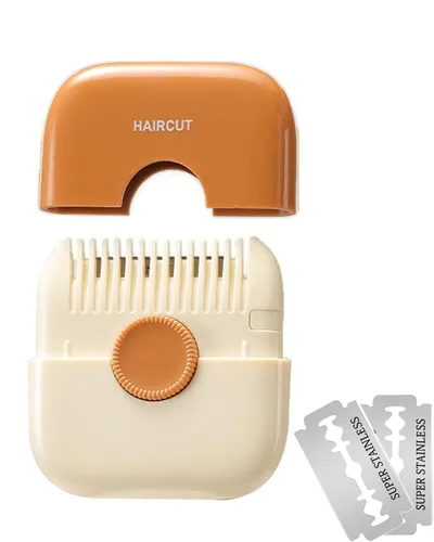 Miniatura 7 de Peine de corte de pelo 2 en 1, flequillo manual para niñas y mujeres, cortador de peine de doble cara (1 paquete, gris)