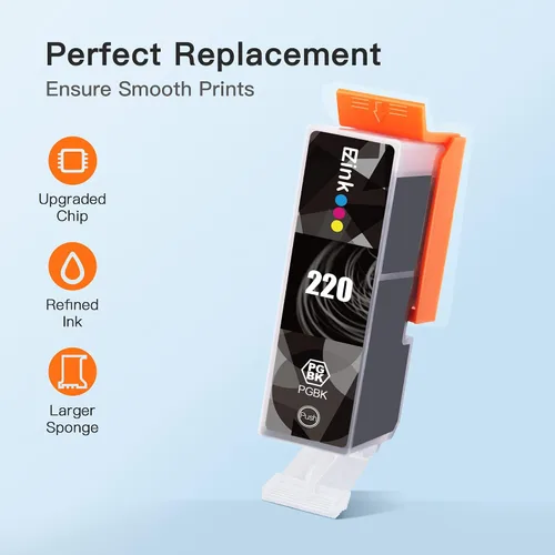 Miniatura 4 de E-Z Ink Cartucho de tinta de repuesto compatible para Canon 220 221 PGI-220 CLI-221 para usar con Canon MX860 MX870 MP980 MP990 MP560