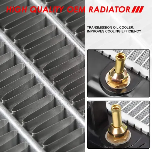 Miniatura 4 de Radiador Auto Dynasty compatible con Mazda MPV 2.5L AT/MT 00-01, DPI2330 estilo de fábrica de 1 hilera, radiador de refrigeración de núcleo