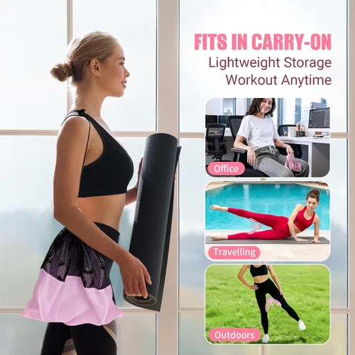 Miniatura 7 de Entrenador de muslos para mujer, dispositivo de ejercicio de suelo pélvico de 360° con banda de resistencia, equipo de entrenamiento de muslos