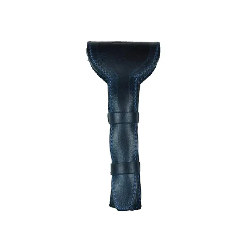 Miniatura 7 de Hide & Drink, Funda protectora de cuero para maquinilla de afeitar de doble filo, bolsa de viaje para afeitar, hecha a mano (marrón borbon)