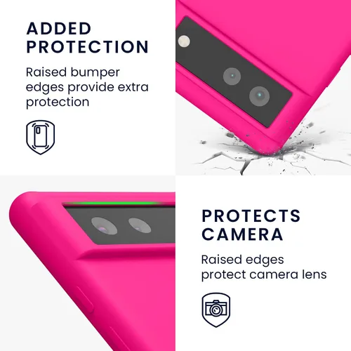 Miniatura 691 de kwmobile Funda Compatible con Google Pixel 6 Pro - Funda de teléfono de silicona TPU con acabado suave - Azul Arrecife