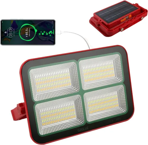 Miniatura 10 de Luz de trabajo recargable portátil solar, 16500 mAh, 120 W, batería de inundación magnética, luz de trabajo de 10000 lm, luces LED para exteriores