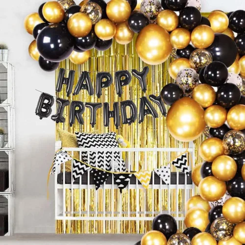 Miniatura 3 de Letras de aluminio de 16 pulgadas con texto en inglés «Happy Birthday» de color negro para hombres, mujeres, niños, suministros de decoración