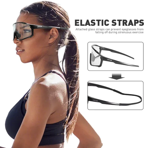 Miniatura 5 de KAPVOE Gafas de ciclismo fotocromáticas para hombres y mujeres, gafas de sol para bicicleta de montaña MTB, deportes, transición, triatlón, carrera