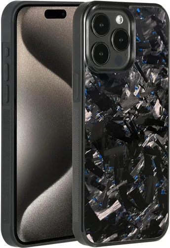 Miniatura 17 de Grip Series - Funda para iPhone 15 con fibra de carbono forjada real, diseño de bordes agarres, compatible con carga inalámbrica, compatible