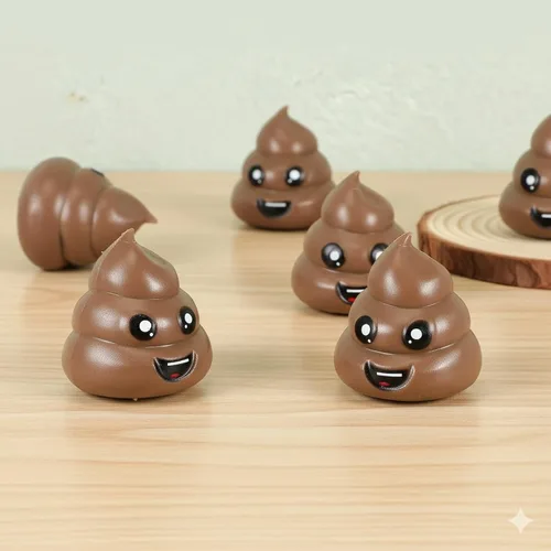 Miniatura 4 de Lenwen - Paquete de 12 bolas antiestrés para excrementos, figuras falsas, juguetes elásticos sensoriales novedosos, juguetes de broma, bola