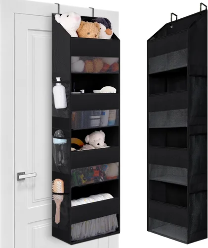 Miniatura 15 de GRANNY SAYS Organizador sobre la puerta, 5 estantes detrás de la puerta con 8 bolsillos y ventana transparente, anti inclinación, almacenamiento