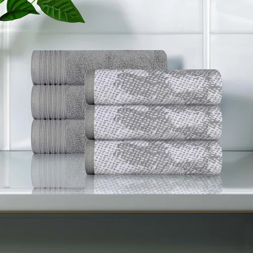 Miniatura 15 de SUPERIOR Juego de 6 toallas de algodón surtido de 6 piezas, incluye 2 toallas de baño, 2 manos, 2 toallas faciales, suaves, absorbentes, accesorios