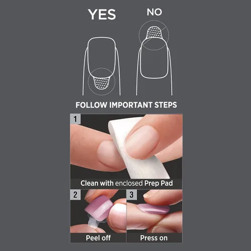 Miniatura 8 de imPRESS Uñas postizas a presión de color, Halloween, sin necesidad de pegamento, negras, almendra mediana, 33 unidades.