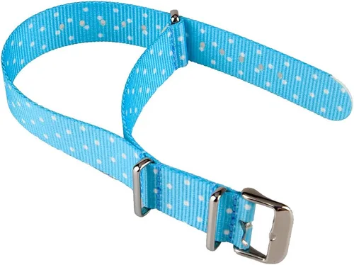 Miniatura 5 de 0.787 in de tela de nylon azul claro lindo reloj de pulsera tejida banda de reloj, Ejército,Militar