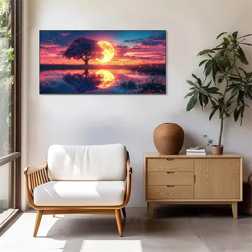 Miniatura 2 de Tree Sunset Diamond Painting Kits for Adults Beginners, 5D Full Drill Diamond Art Kits Gem Art for Home Wall Decor, Rhinestone Embroidery Crafts