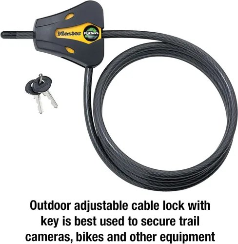 Miniatura 2 de Master Lock 8419DPF Candado de cable de pitón con llave, 1 paquete