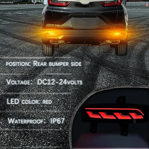 Miniatura 3 de Kit de ensamblaje de luces antiniebla de reflector LED de lente completa para parachoques trasero para Honda CRV CR-V 2020 2021 2022, luz
