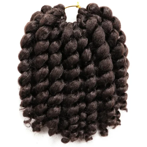 Miniatura 38 de Cabello de ganchillo Jamaicano Bounce, paquete de 4 paquetes de 6 pulgadas, varita de pelo rizado de ganchillo para mujeres negras