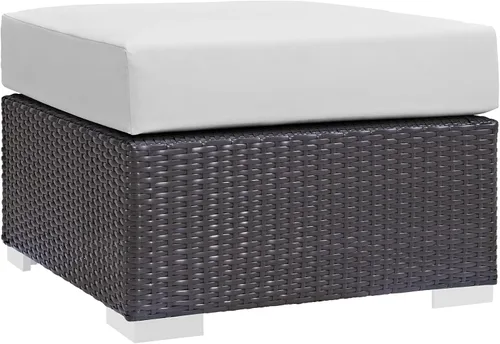 Miniatura 55 de Modway EEI-1911-EXP-ORA Convene - Muebles otomanos cuadrados de tela para patio, muebles de exterior, color naranja espresso Espresso Naranja