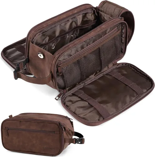 Miniatura 9 de PAVILIA Neceser para hombres y mujeres, bolsa de viaje, estuche organizador de artículos de tocador, artículos esenciales de viaje, kit de afeitado